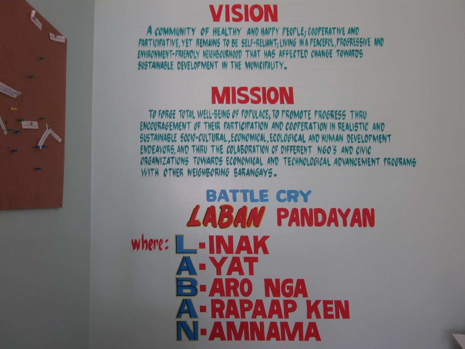 LABAN PANDAYAN The Newly Repaired Barangay Hall LABAN PANDAYAN The Newly Repaired Barangay Hall
