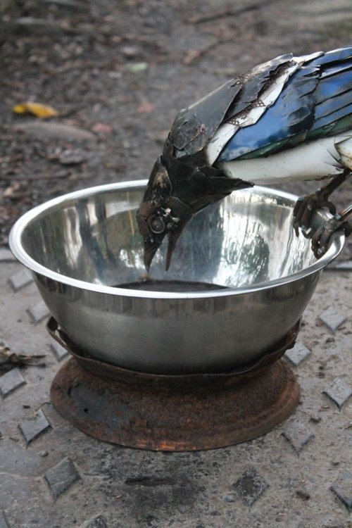 As esculturas de animais de metal reciclado e ferro-velho de J.K.Brown JK Brown esculturas de animais metais ferro velho reciclado