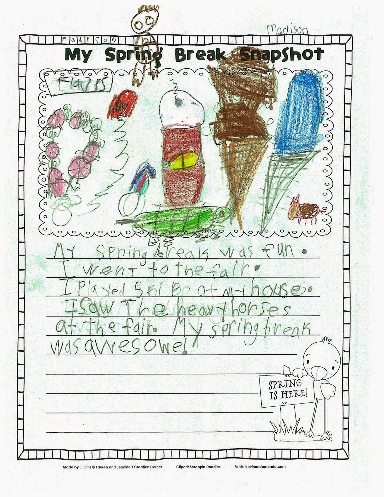 The Passionate Educator a blog by Mrs. Obach Spring Break Snapshot!