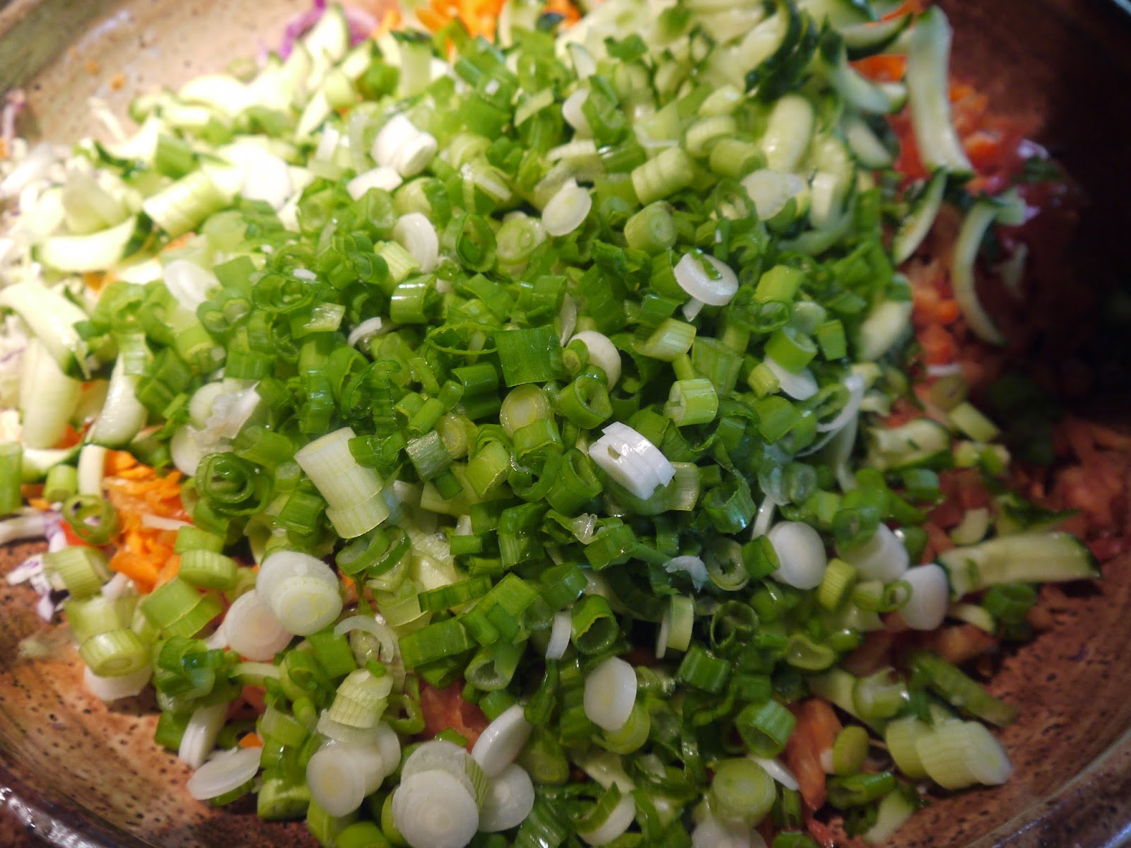 Thai Rice Noodle Cabbage Salad with Kaffir lime Chili Dressing