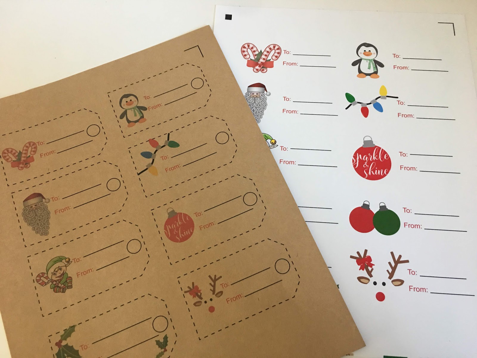 Two Free Sets Of Christmas Gift Stickers And Tags Silhouette School