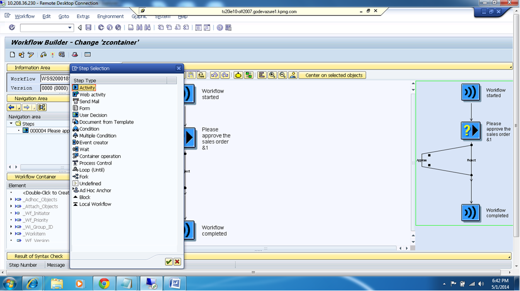 An SAP Consultant SAP Workflow Containers and Binding definitions