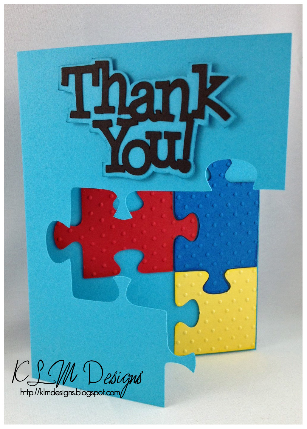 KLM Designs Autism Thank You Card