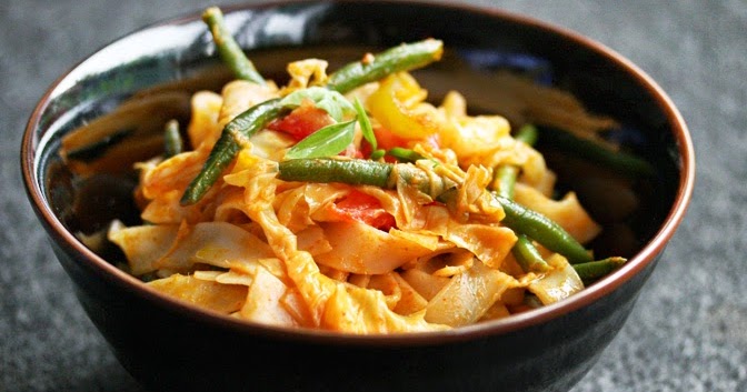 Bento Lunch Blog: Rezept: Gebratene Reisbandnudeln mit Kokosmilch ...