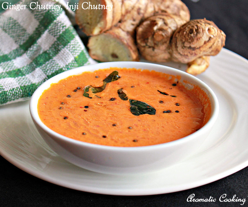 Aromatic Cooking Ginger Chutney, Inji Chutney