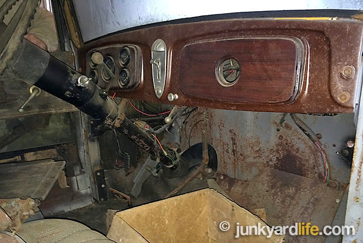 Much of the interior of this 1932 Buick barn find has changed except the wood dash.