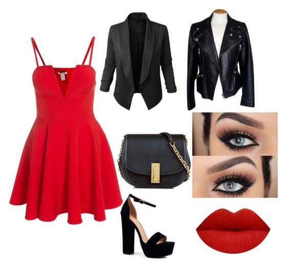 look vestido vermelho