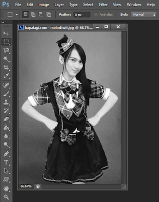 -Hasil Desaturate- Efek 3D Anaglyph di Photoshop CS6