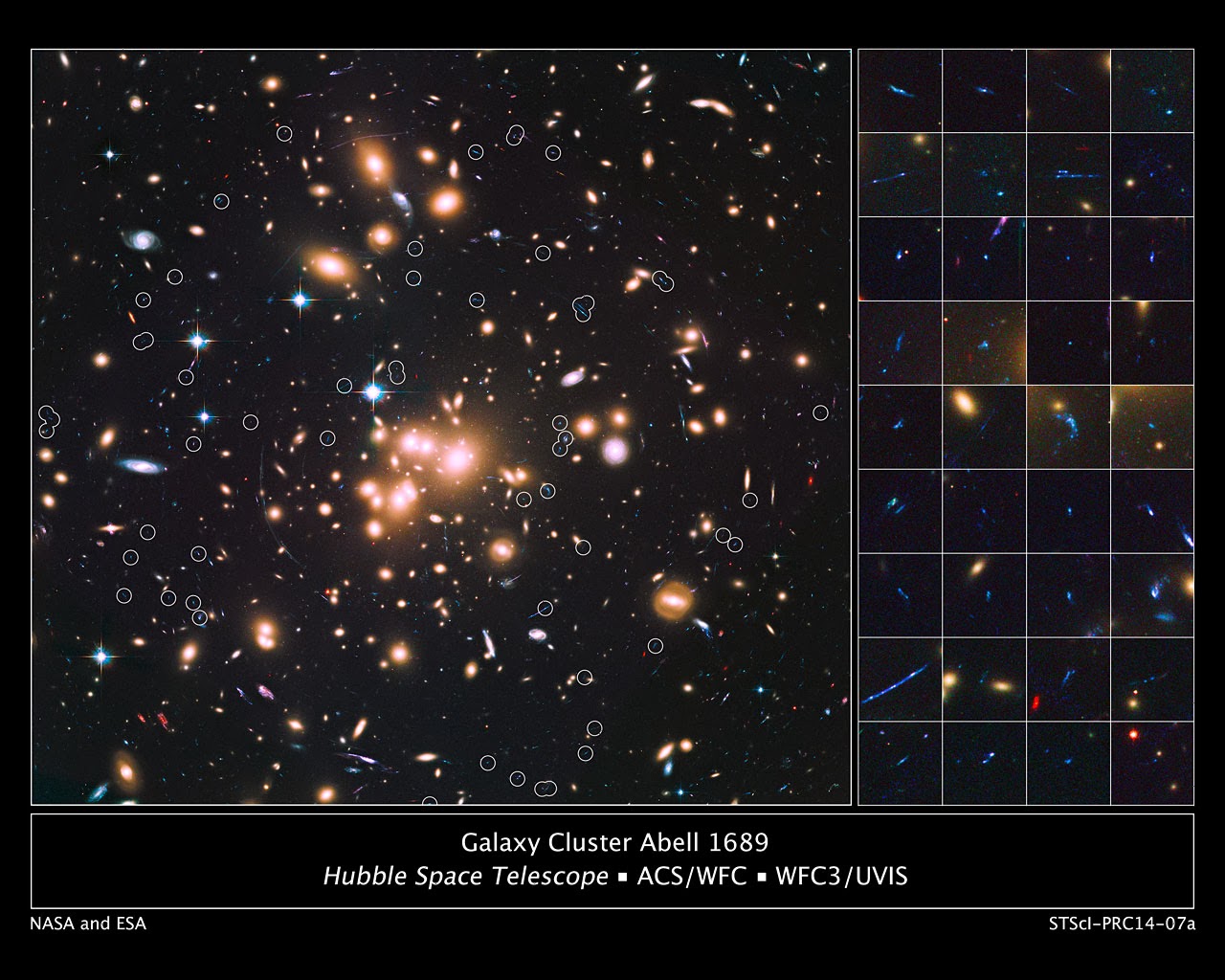 L'ammasso di galassie Abel 1689 aiuta il telescopio spaziale hubble con la sua lente gravitazionale