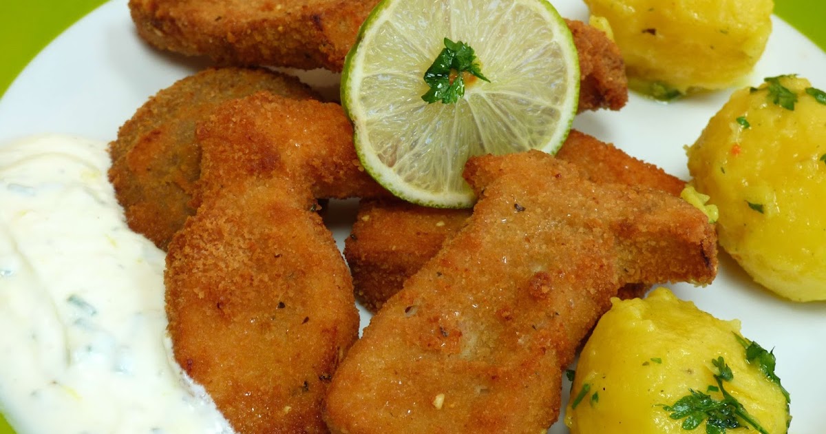 gebackene steinpilze mit schnittlauchsauce