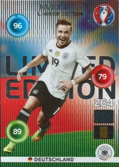 Panini Adrenalyn Road to Euro 2016 limited Edition Benzema _ Pirlo_Neuer 