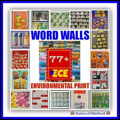 Word Walls & Environmental Print RoundUP at RainbowsWithinReach