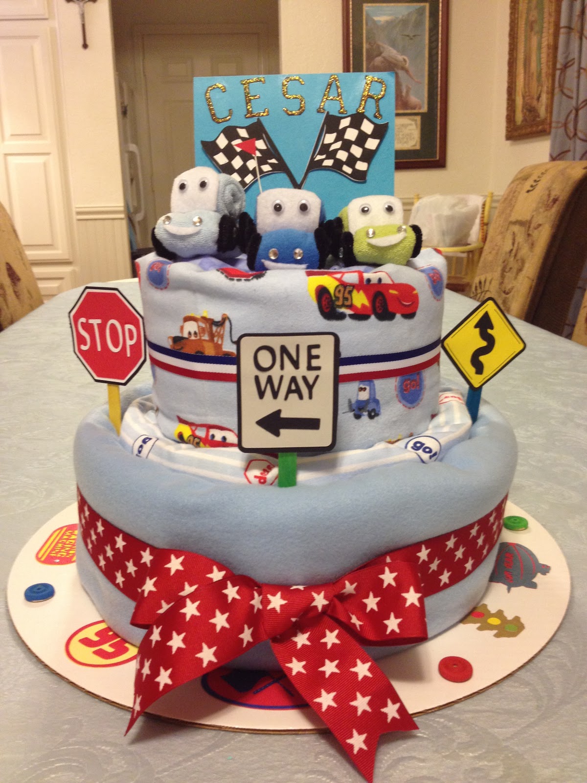  Marilyn's Diaper Castle Cars Diaper Cake