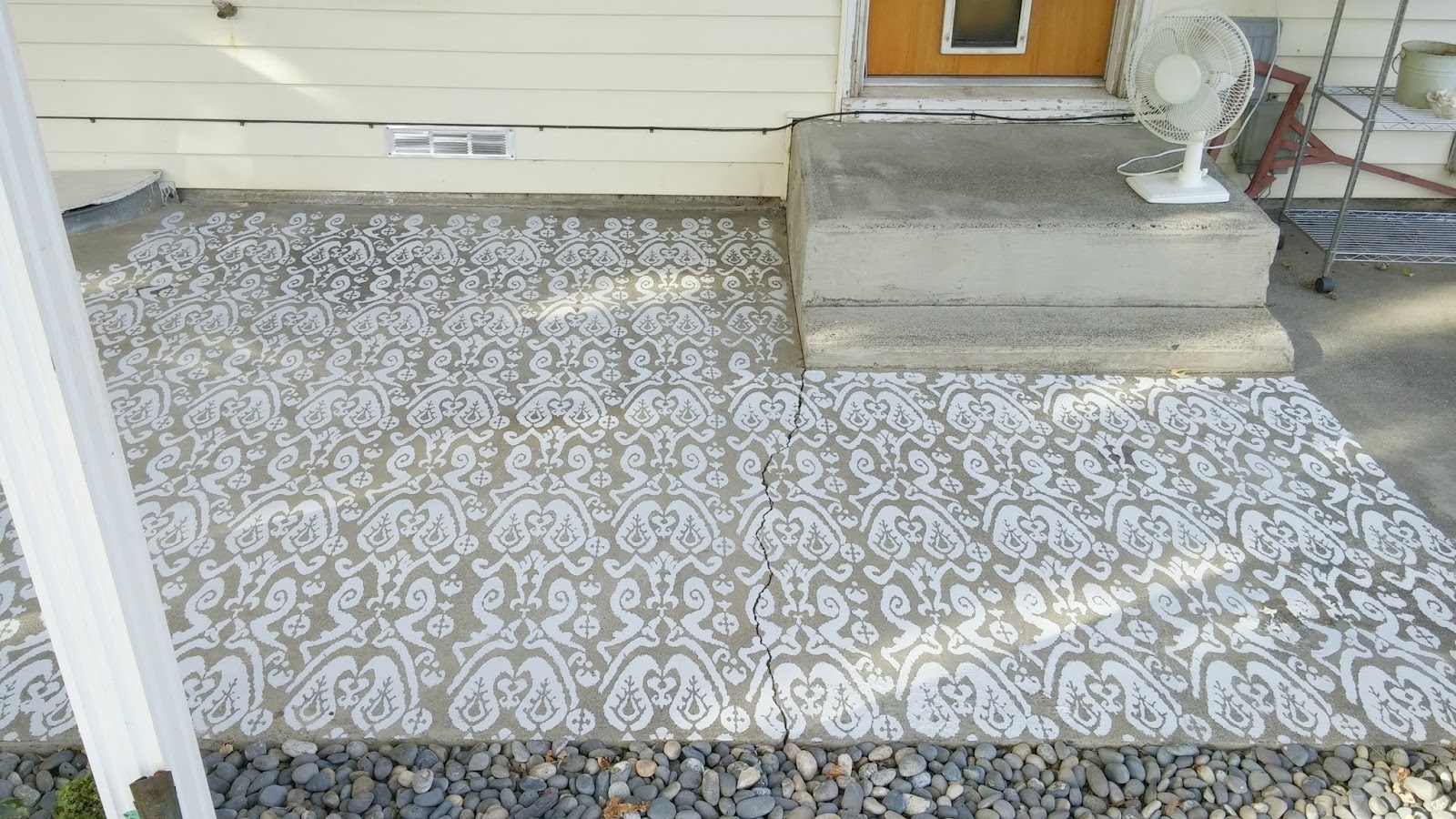 Diy Stenciled Concrete Patio Weekend Yard Work Series Little