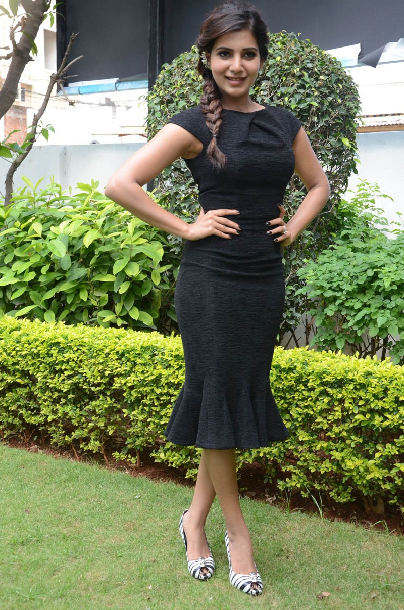 Beautiful Telugu Girl Samantha Latest Black Dress Photos
