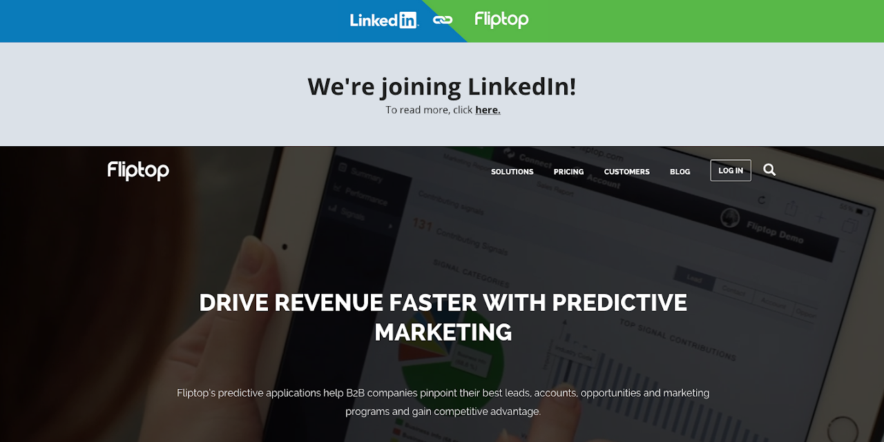 LinkedIn收購矽谷團隊Fliptop,擴展行銷預測技術