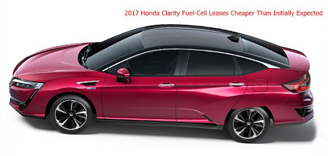 2017 Honda Clarity Fuel-Cell Leases Cheaper Than Initially Expected