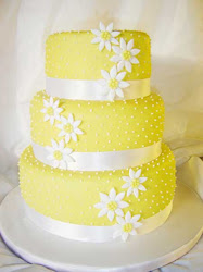 yellow cakes cake daisy flowers designs daisies lemon colour flower orange icing pink decorations amarelo bolos theme casamento fondant royal