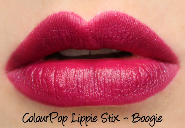 ColourPop Lippie Stix - Boogie Swatches & Review