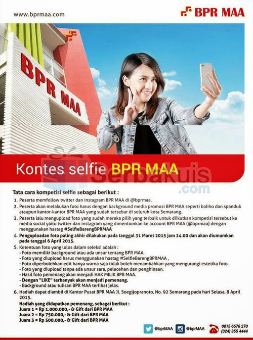 Kontes Foto Selfie BPR MAA Berhadiah Uang Jutaan Rupiah