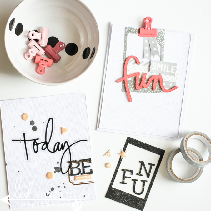 Michaels Stickers ~ Simple how to card creations using the new Heidi Swapp Sticker collection found @michaelsstores. @jamiepate for @heidiswapp