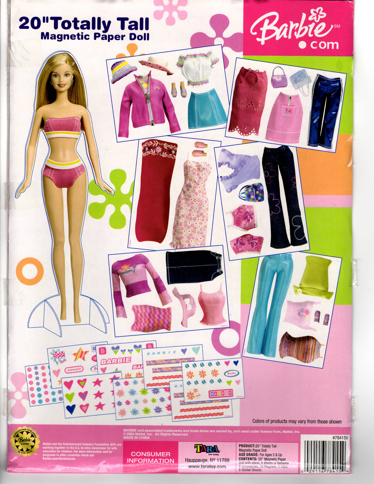 Miss Missy Paper Dolls: Barbie 20 Totally Tall Magnetic Paper Doll