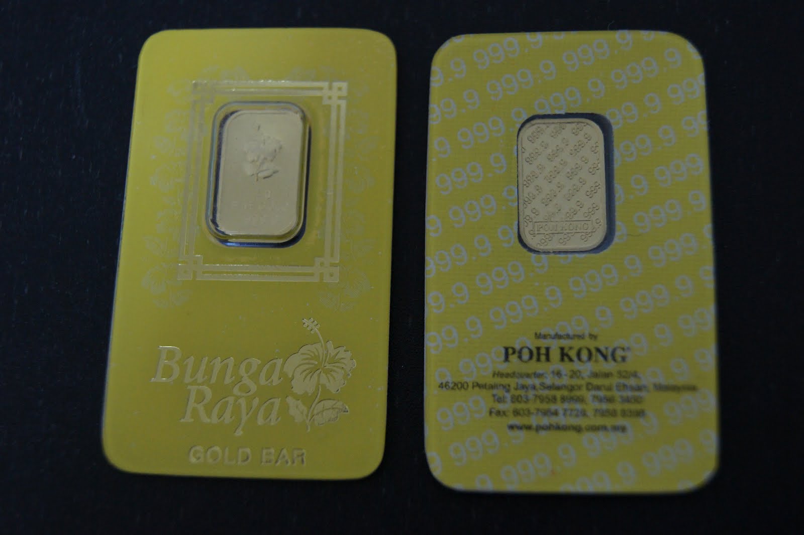 Keropok Emas: satu gram emas poh kong ( 999 )