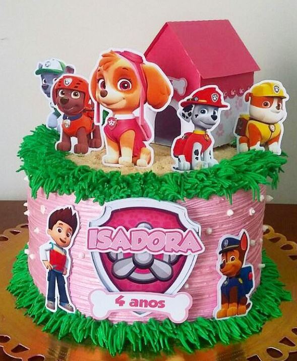 Skye of Paw Patrol Free Printable Cake Toppers. - Oh My Fiesta! in english