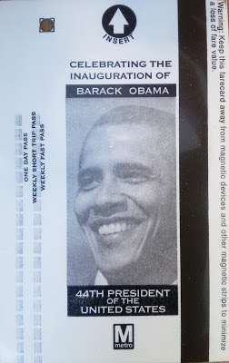 DC Metro 2009 Inauguration Fare Card