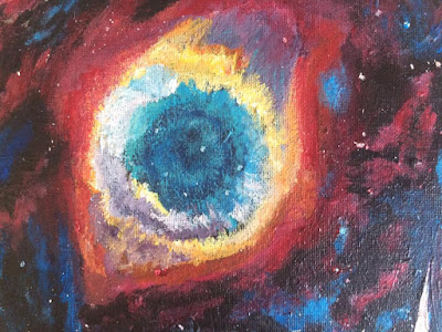 Helix Nebula Artwork Eye of God Painting Aquarian Artwork by Cosmic Artist Yona Brodeur