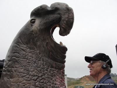 elephant seal statue at The Marine Mammal Center in Sausalito, California