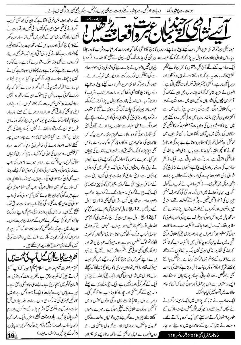 Page 19 Ubqari Magazine May 2016 Page 19 Ubqari Magazine May 2016