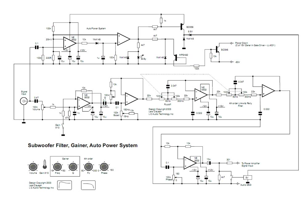 CIRCUIT DIAGRAM: Subwoofer filter Circuit