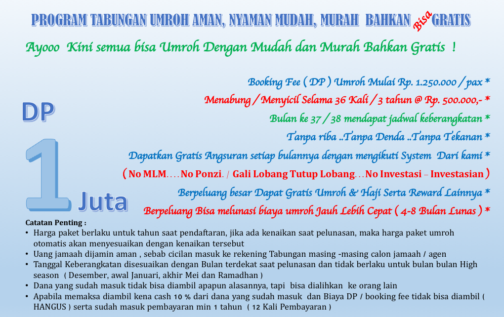 Program paket tabungan umroh