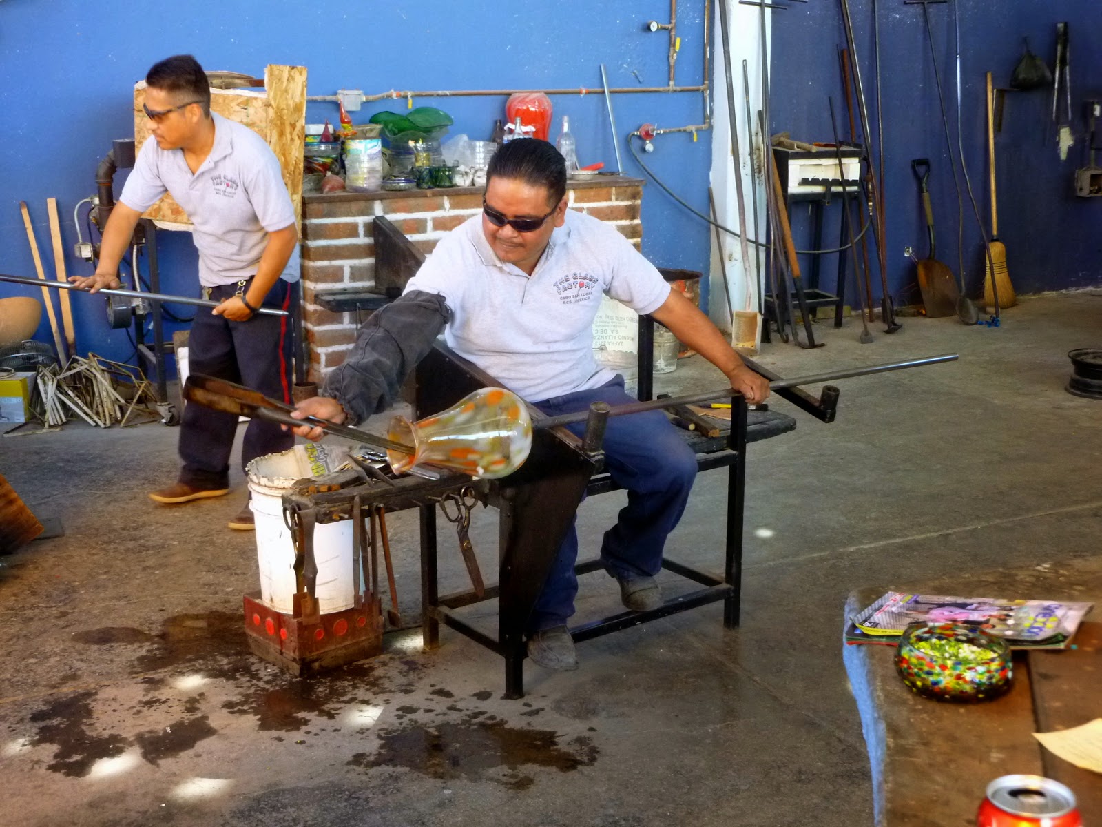 Photoops Vitrofusion Glass Blowing Factory Cabo San Lucas, Baja