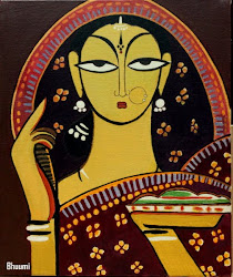 paintings jamini roy indian painting folk artwork artist bengali rajasthani eyes masters artworks nose ring