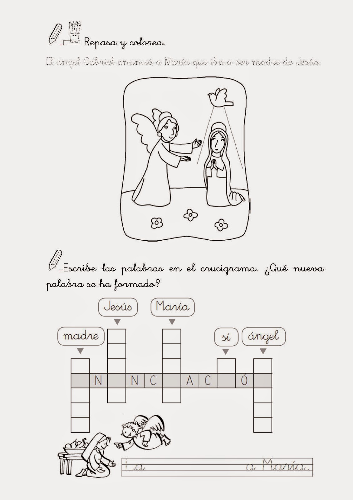 RELIGICANDO EN EL COLE Fichas de Religión para 1º de Primaria.