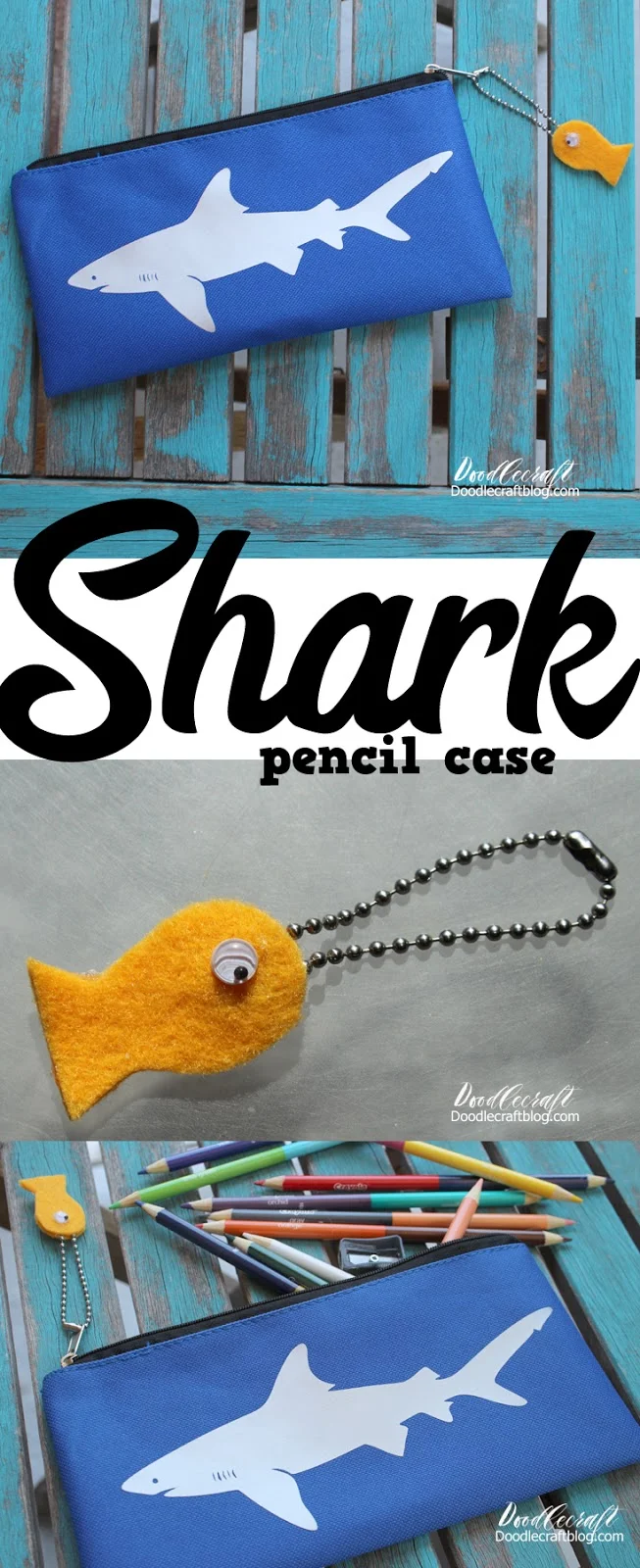 Unicorn & Shark Pencil Cases with Holographic Smart Iron-On & Cricut Joy 