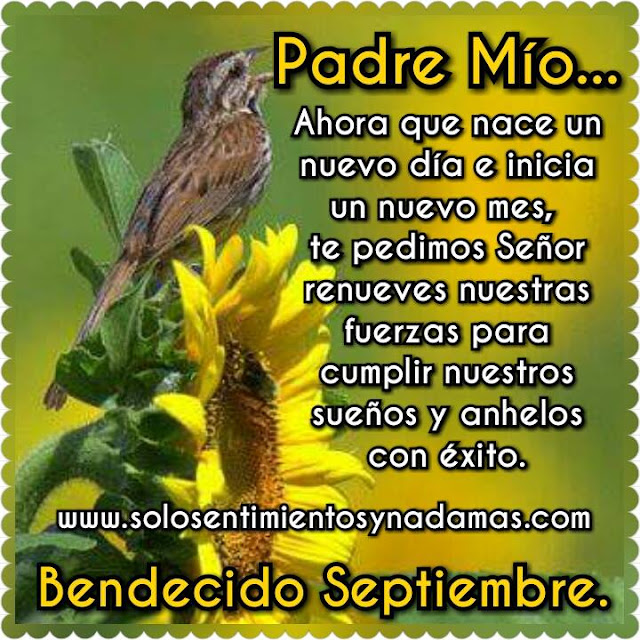 Feliz mes de septiembre.