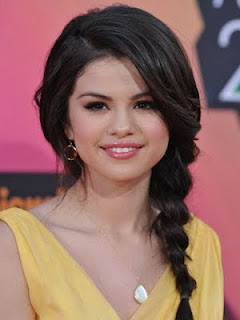 Selena Gomez long braided hairstyles