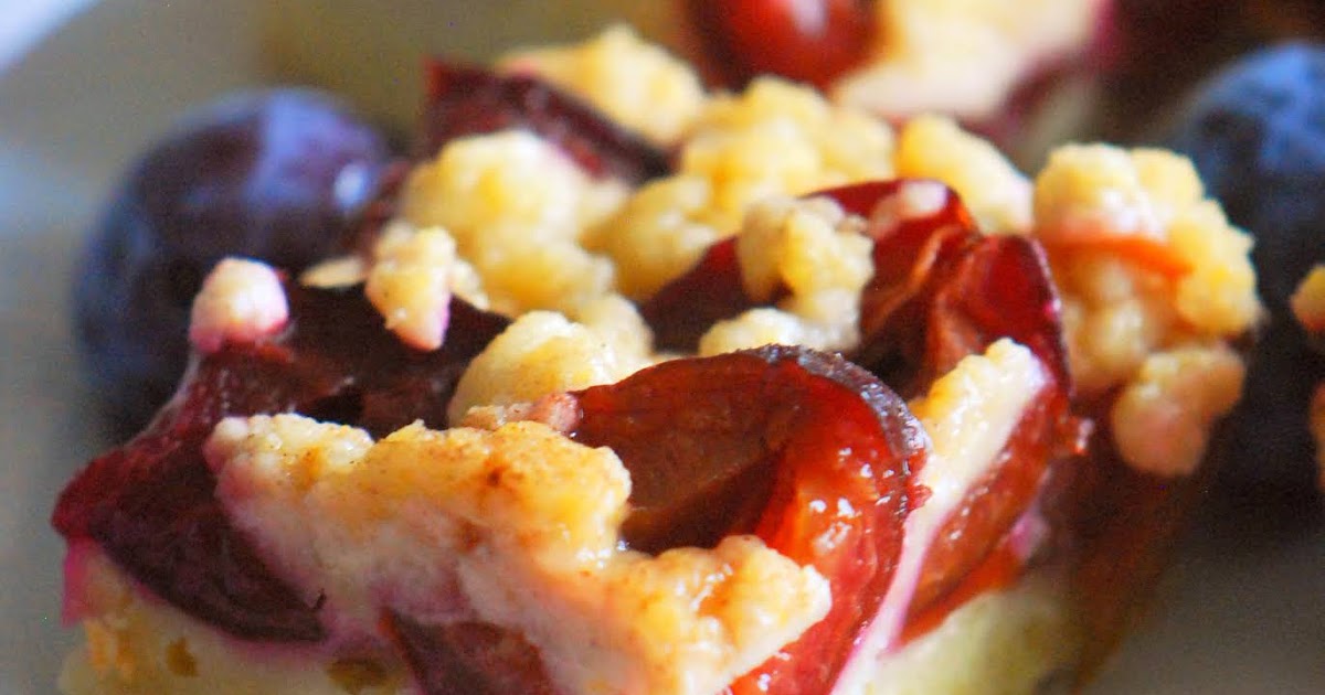 Zwetschgenkuchen mit Quark-Öl-Teig &amp; Zimtstreuseln