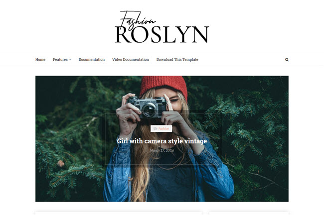 Roslyn - Responsive Fashion Blogger Template