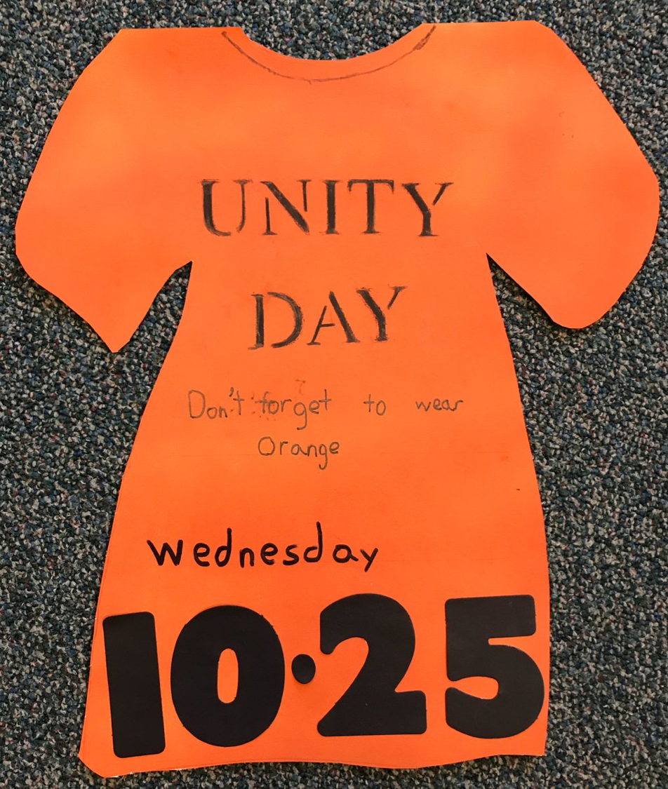 Elementary Counseling Blog UNITY DAY Together against bullying.