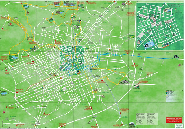 Mapa turístico de Curitiba