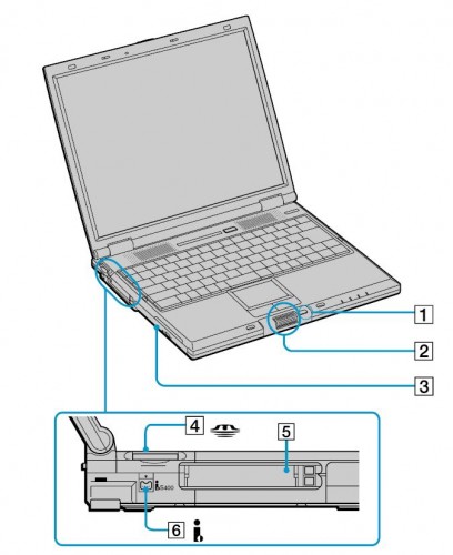 The parts diagram of the device is Sony Vaio Notebook