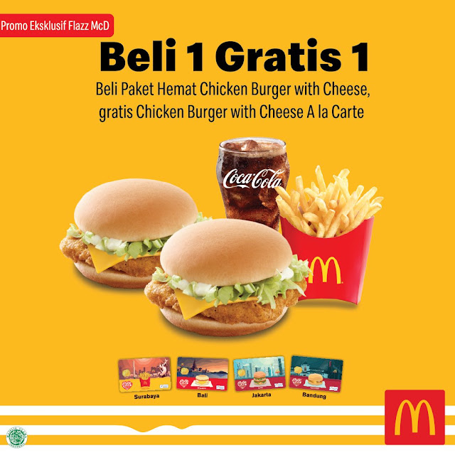 #McDonalds - #Promo Beli 1 Gratis 1 Pakai Flazz McD (25 Feb 2019)