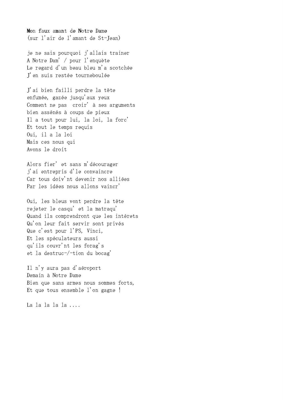 Tractovélo NotreDamedesLandes Paris contre le projet d'aéroport