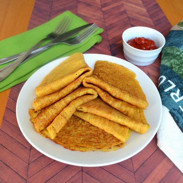 Happily Spiced Healthy Lentil Crepes