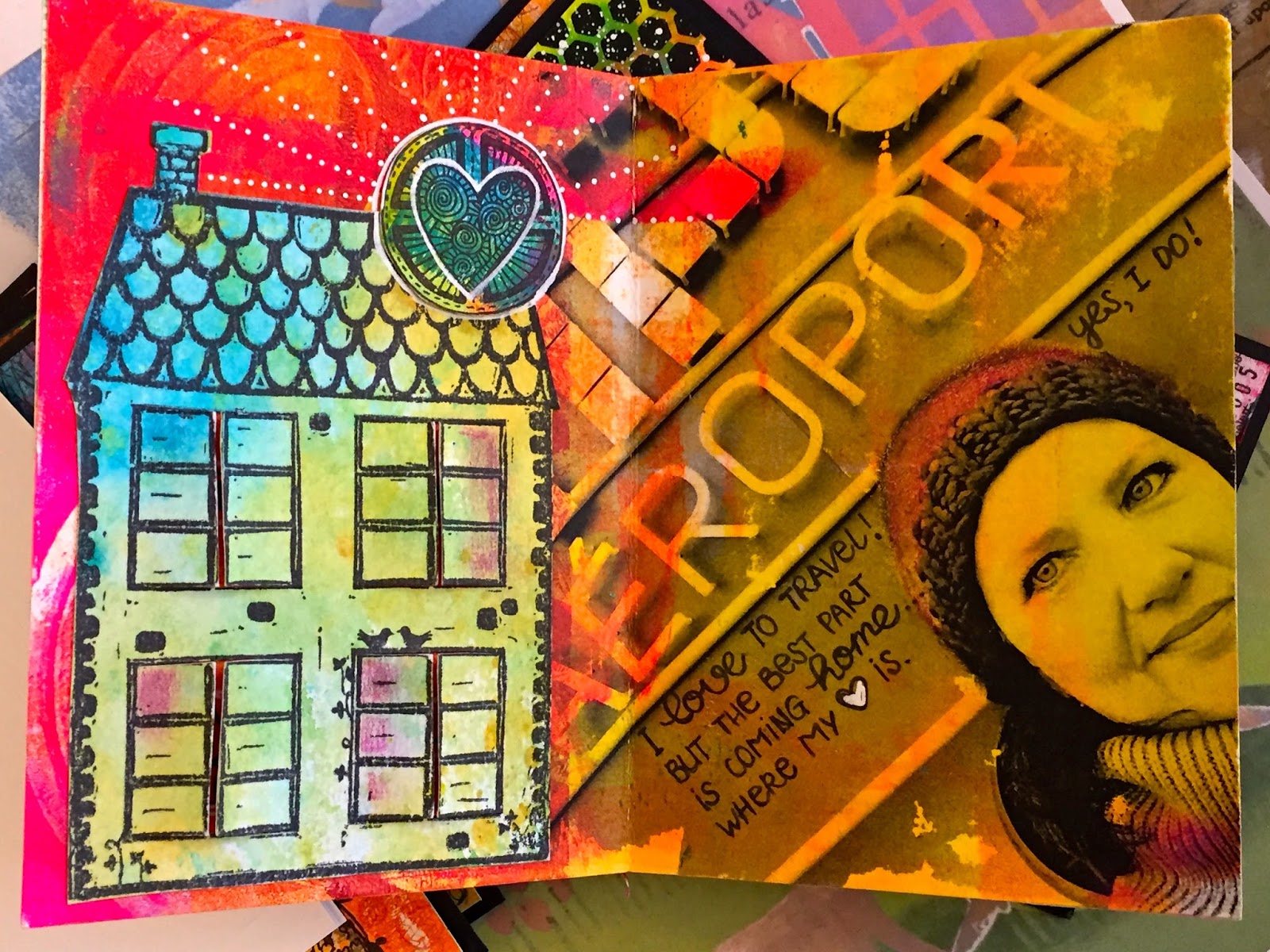 Between the ByRoad and the Main Road SOL17 Making a Gelli Print Art Journal