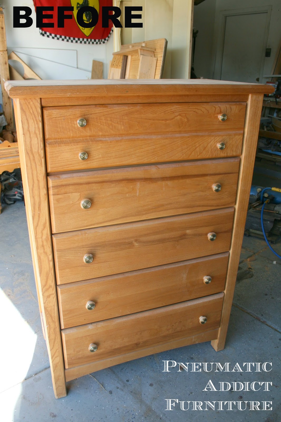Golden Oak Basset Dresser Make Over, Oak Stained Dresser